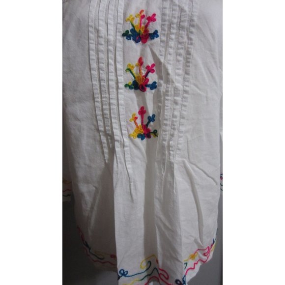 C/C Chic Collection Medium Embroidered Colorful Casual Beach Boho Shirt - Picture 3 of 6